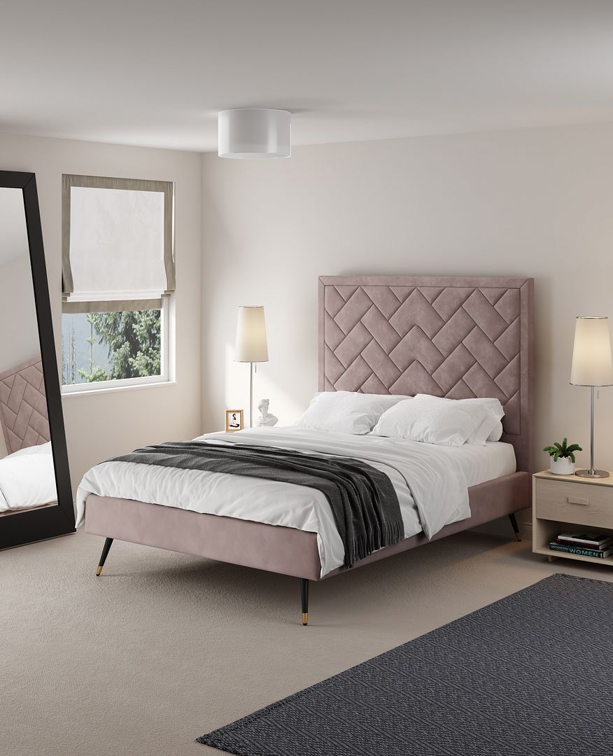 Crosby Upholstered Velvet Bed