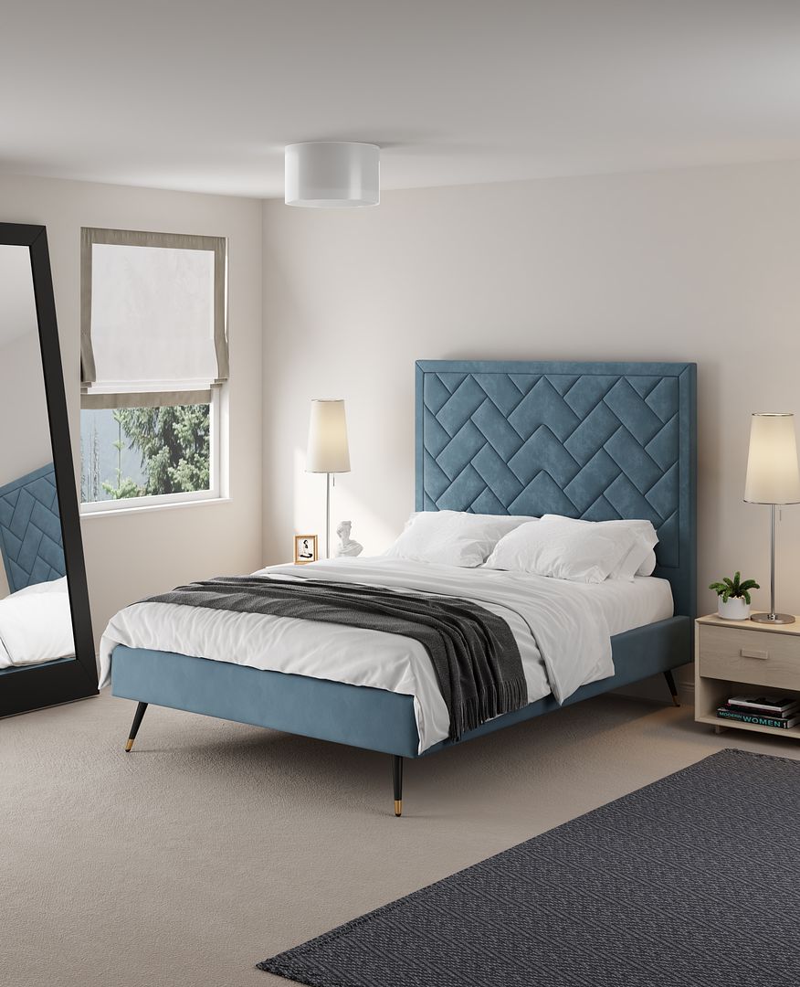 Crosby Upholstered Velvet Bed