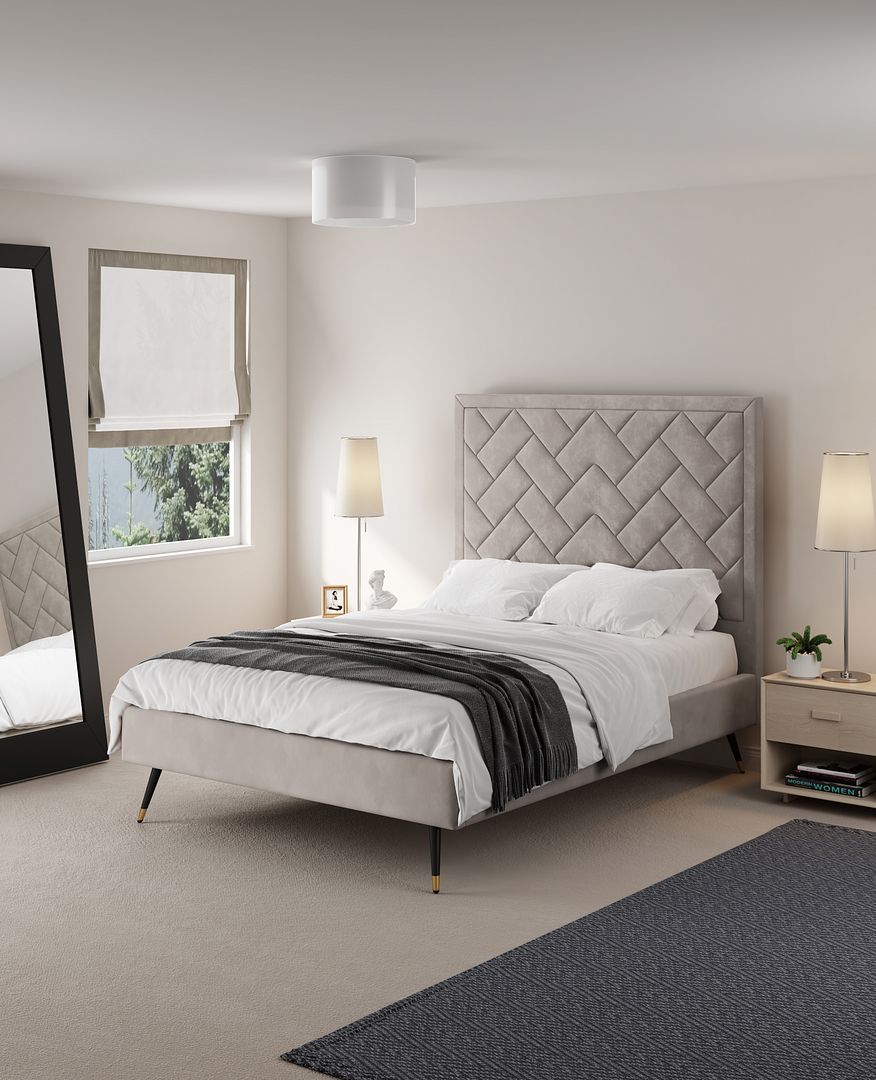 Crosby Upholstered Velvet Bed