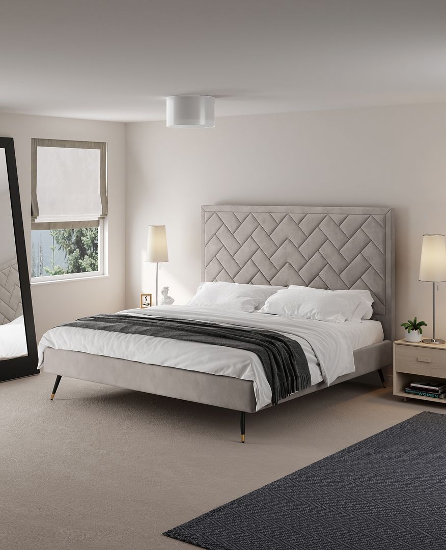 Crosby Upholstered Velvet Bed