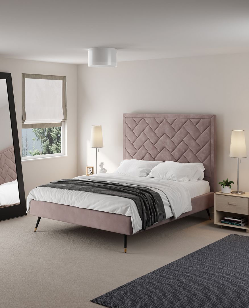 Crosby Upholstered Velvet Bed