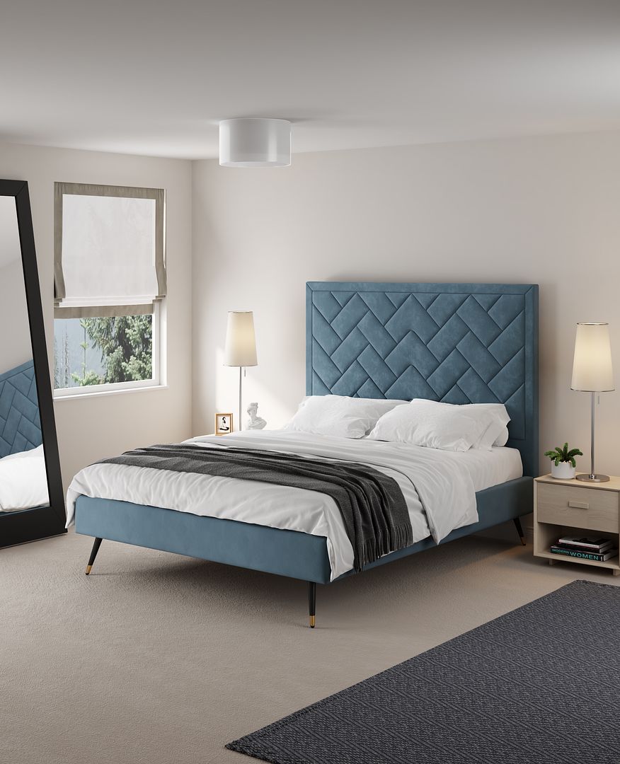 Crosby Upholstered Velvet Bed