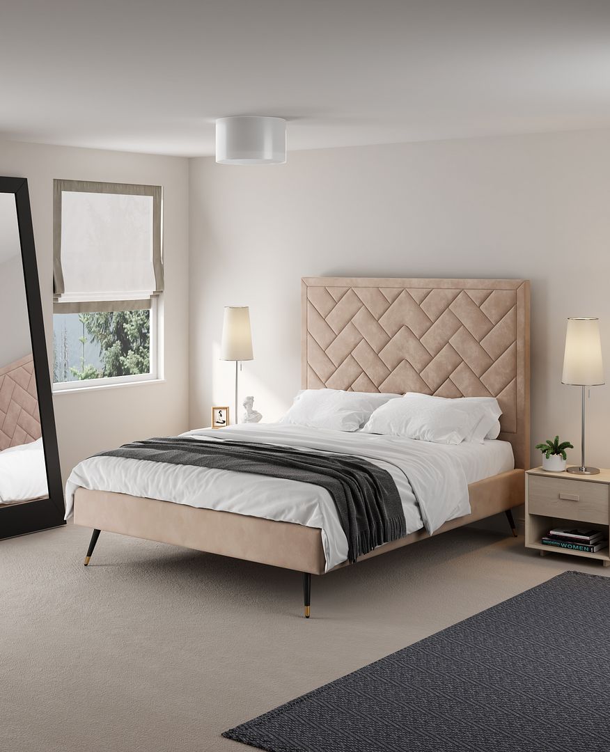 Crosby Upholstered Velvet Bed
