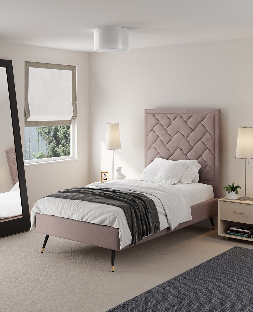 Crosby Upholstered Velvet Bed