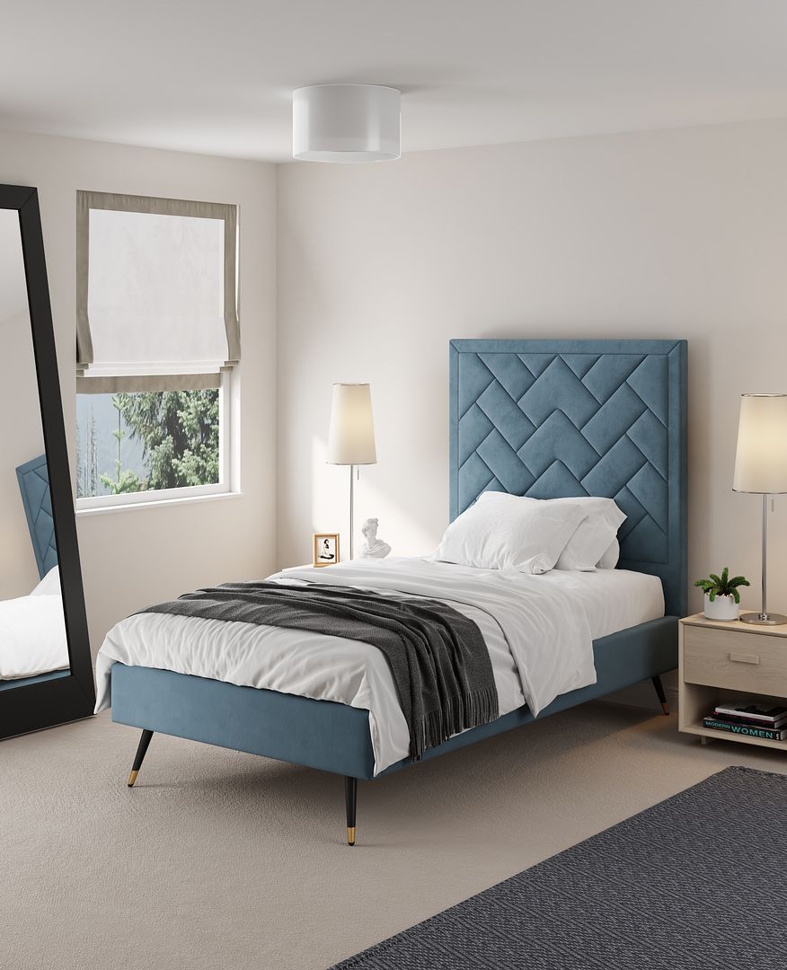 Crosby Upholstered Velvet Bed