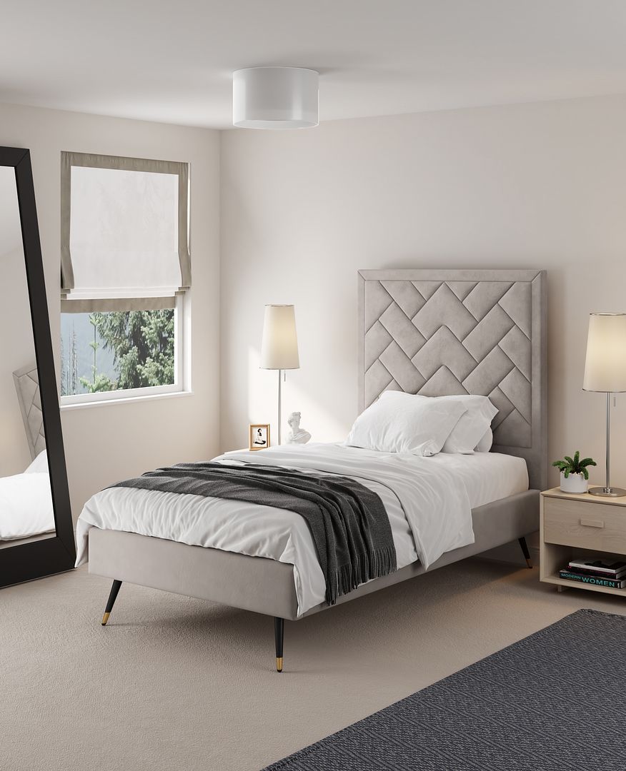 Crosby Upholstered Velvet Bed