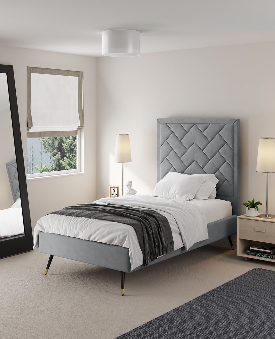 Crosby Upholstered Velvet Bed