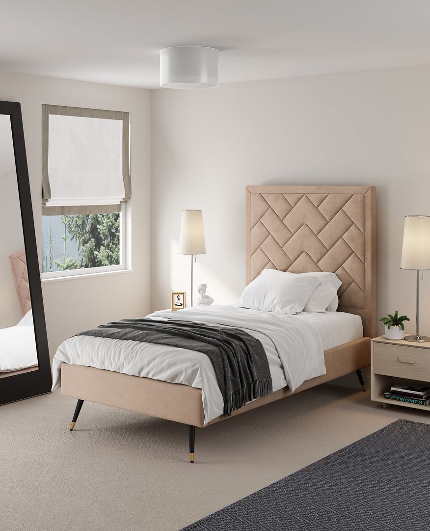 Crosby Upholstered Velvet Bed