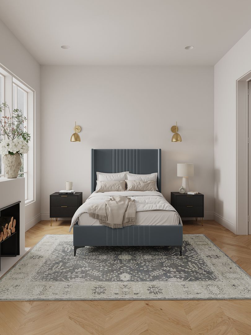 Promenade Upholstered Velvet Bed