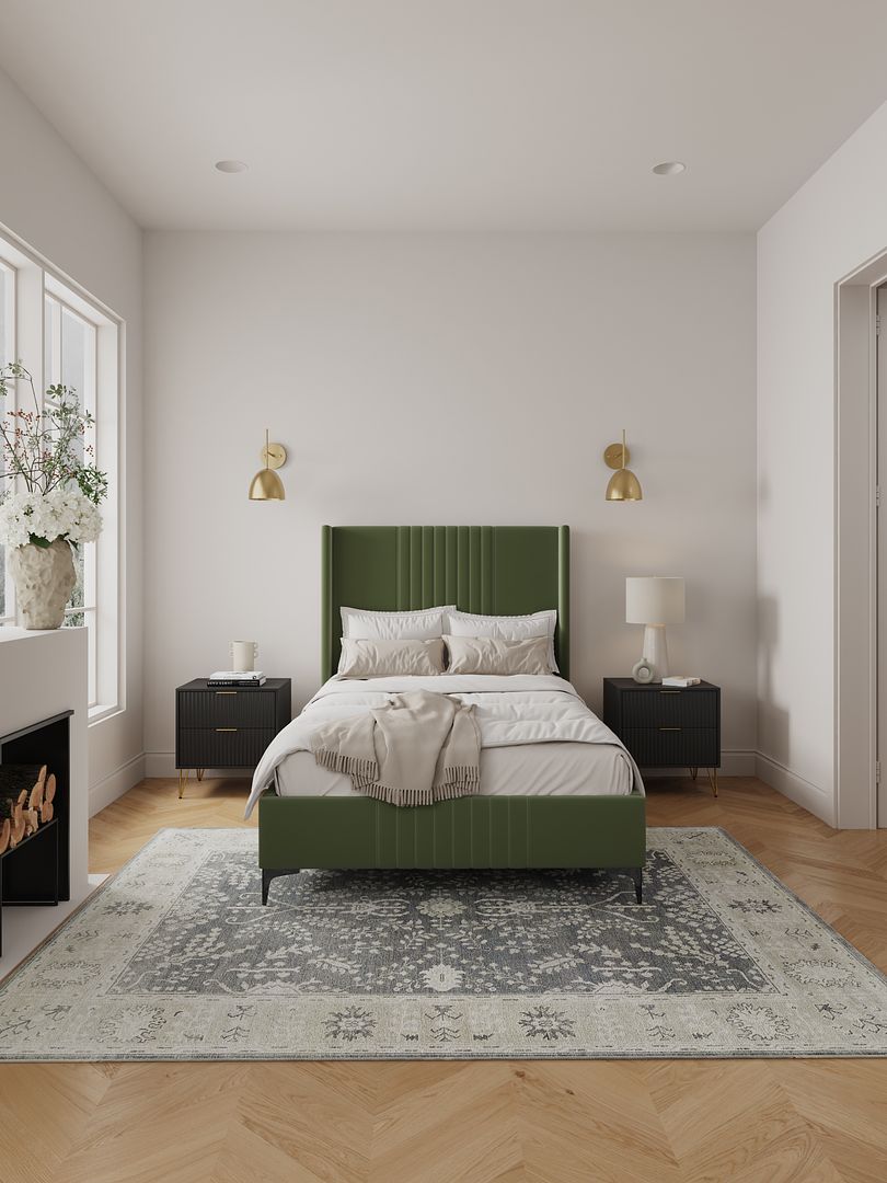 Promenade Upholstered Velvet Bed