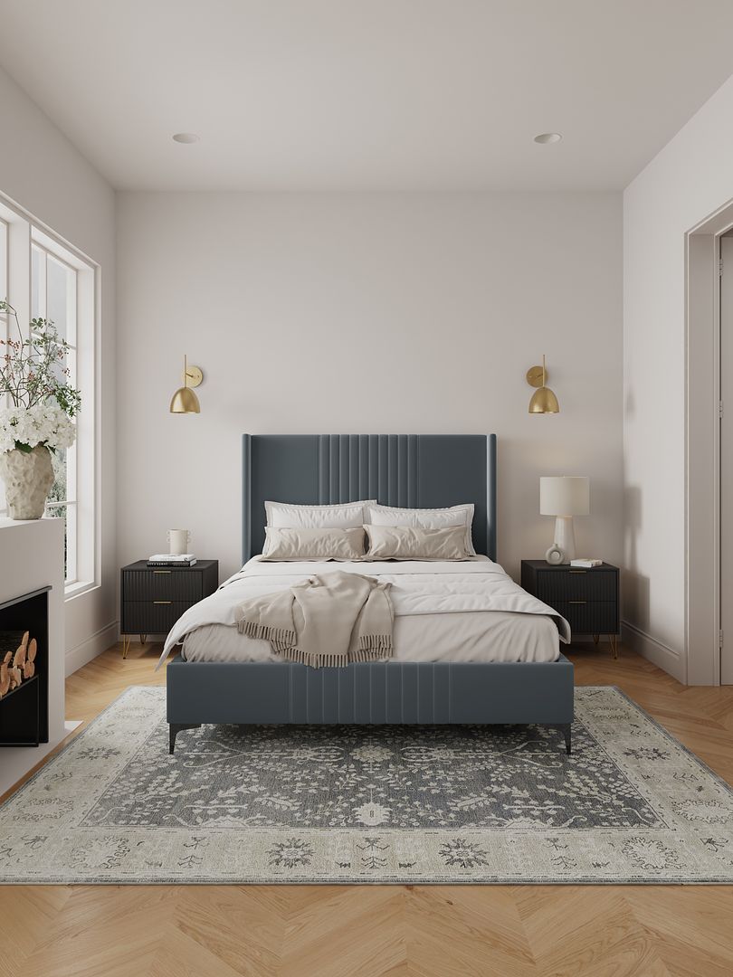 Promenade Upholstered Velvet Bed