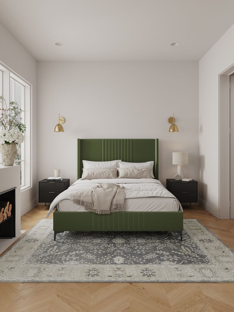 Promenade Upholstered Velvet Bed