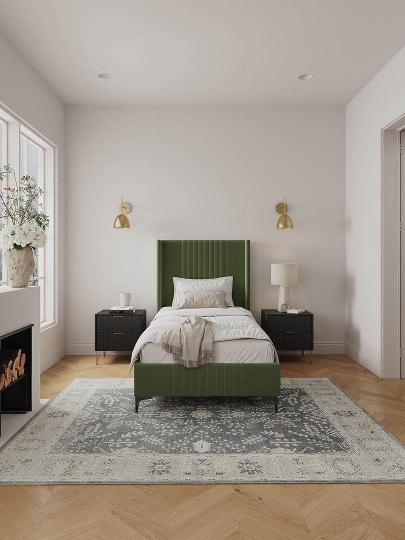 Promenade Upholstered Velvet Bed